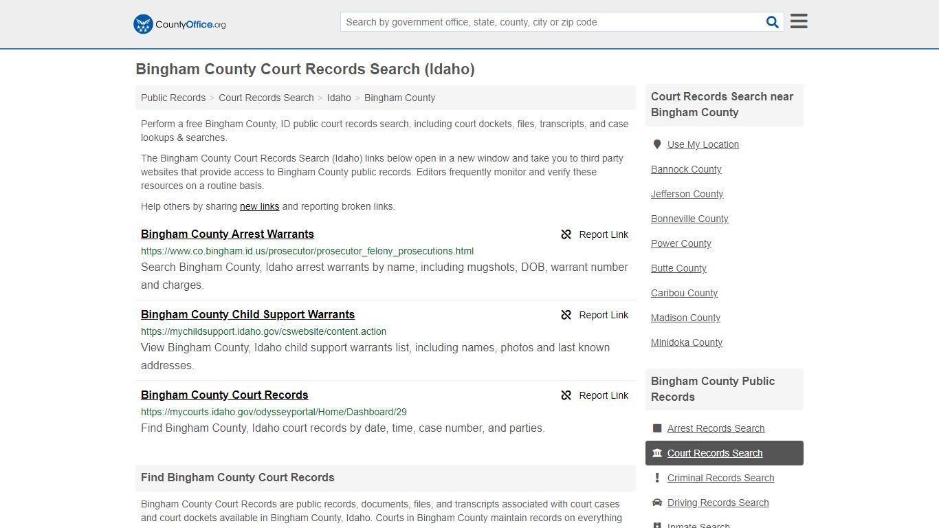 Court Records Search - Bingham County, ID (Adoptions ...